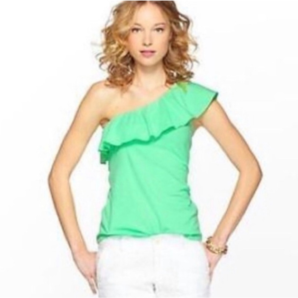 Lilly Pulitzer Morely One Shoulder Ruffle Blouse Size: Small